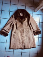 MANTEAU FEMME EN PEAU doublé fausse fourrure t44