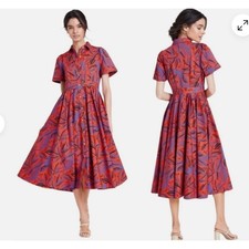 Alexis x Target Tropical Leaf Short Sleeve Shirtdress Size Small