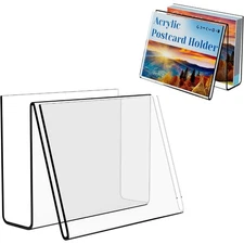 Acrylic Vertical Postcard Display Stand 4x6 Inch Clear Card Holder Easel for