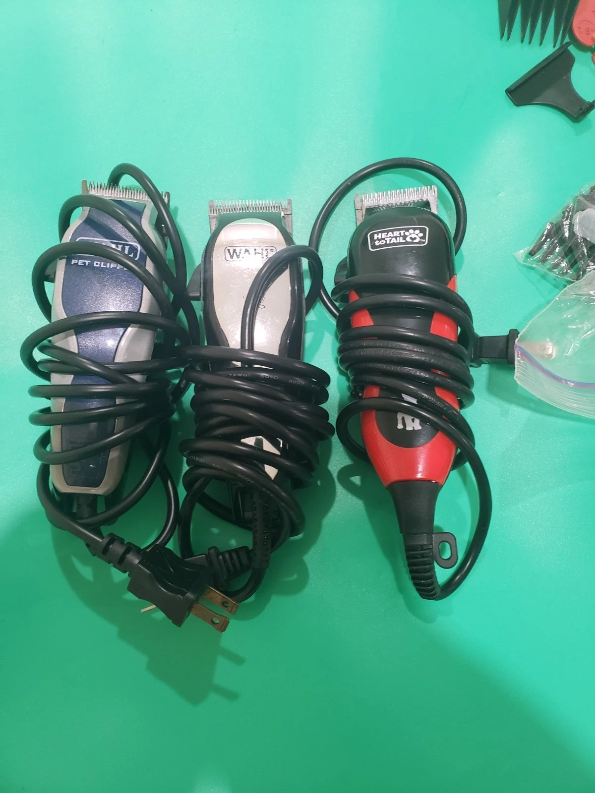 2 Wahl Pet Groomer Clippers PCMC-2 + Heartotail trimmer + Acces.