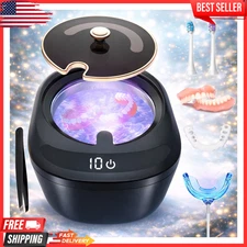 Ultrasonic Retainer Cleaner Machine - 45Khz LED Light Ultrasonic Cleaner for De