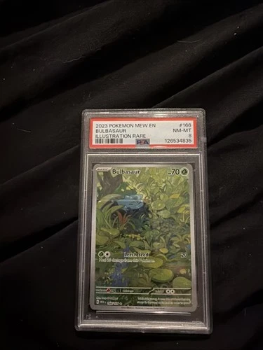 Pokemon 2023 Bulbasaur 166/165 Full Art Illustration Rare 151 GEM MINT PSA 8