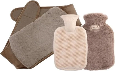 WXHAPPYSHOP Wärmflaschen Gürtel 2L mit 129cm Flauschbezug für Rücken Bauch wohltuende Wärme