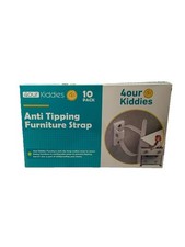 4Our Kiddies Furniture Straps 10 Pack  Baby Proofing Anti Tip Furniture Anchors