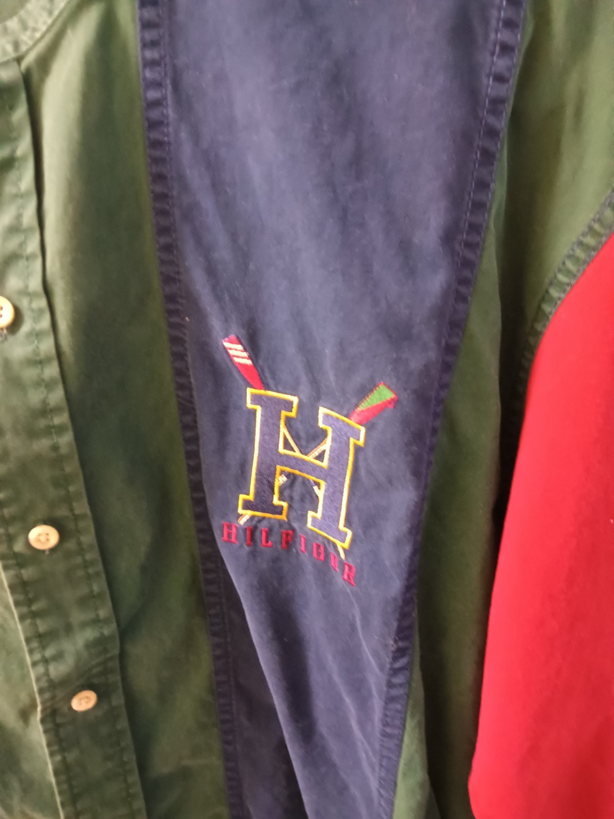 FILA Camicia da canottaggio Tommy Hilfiger a righe uomo media manica lunga camicia con bottoni