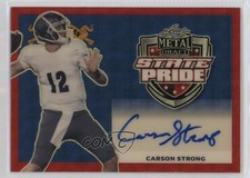 2022 Leaf Metal Draft Red Flood Gold Circles 1/1 Carson Strong #SP-CS1 Auto 12hh
