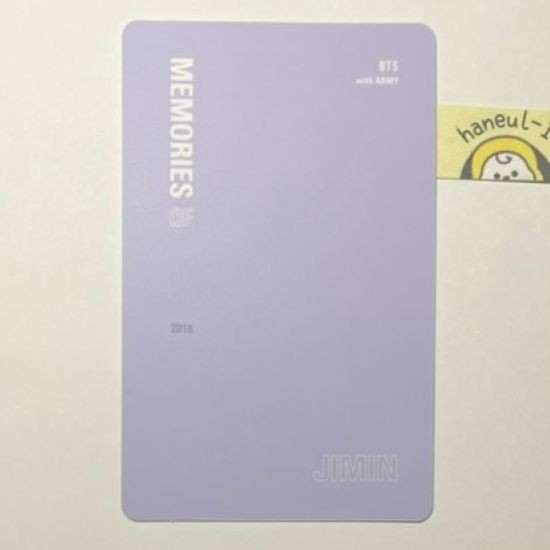 BTS JIMIN MEMORIES OF 2018 Official Photocard With mount Blu-ray