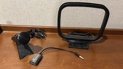 Indoor Flat Loop TV Antenna w/ Stand Base & Coax Cable, Black