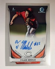 2014 Bowman Chrome 1st Bowman Tyler Mahle BCAP-TMA AUTO Cincinnati Reds