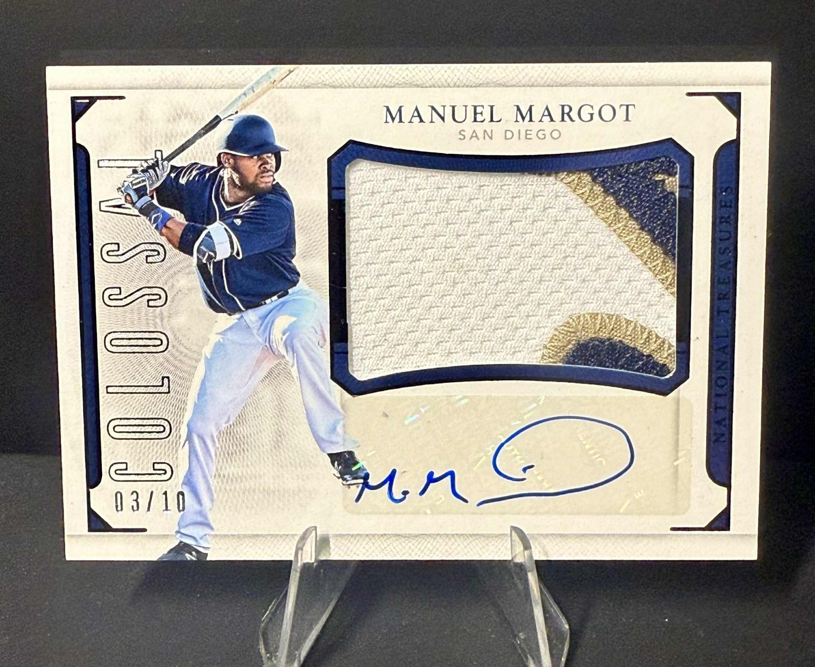 MANUEL MARGOT 2016 NATIONAL TREASURES  COLOSSAL PATCH AUTO SP /10 - PADRES