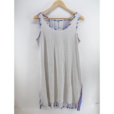 Uniqlo Sleeveless Scoop Neck Maxi Semi Stretch Dress Size L Gray