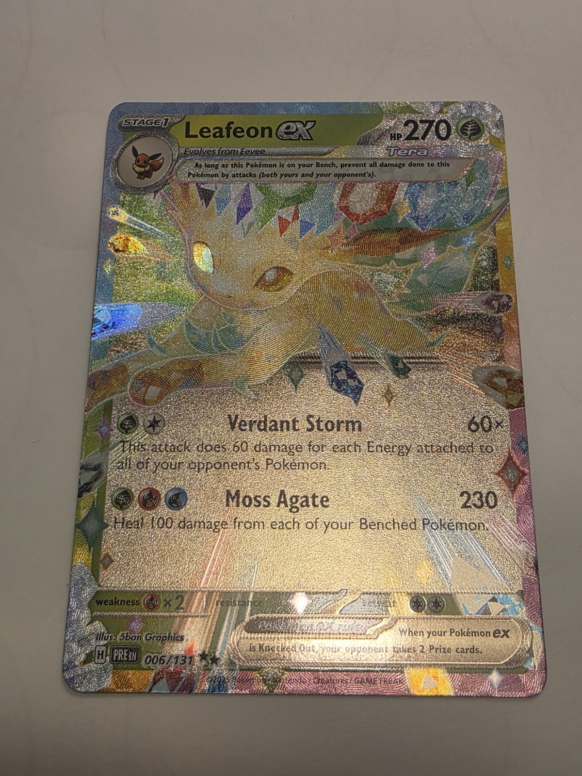 Leafeon ex 006/131 Sv: Prismatic Evolutions pokemon tcg