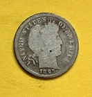 1897 Barber Dime. 90% Silver. Good Condition. Charity Auction/Animal Shelter. ￼