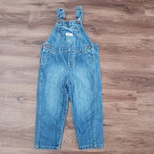 Osh Kosh Bgosh Vestbak Heart Front Pocket Denim Overalls 3T