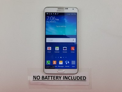 Samsung Galaxy Note 3 (SM-N900V) 32GB - White (GSM Unlocked) Smartphone - H3701