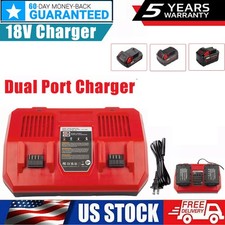 Dual Charger For Milwaukee For M18 For M12 12V-18V Voltage Battery 48-59-1812