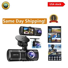 1080P Dash Cam Front  Rear - 3 Channel Car Camera with Night Vision  32GB Card