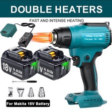 🔥 Cordless Hot Air Gun Electric Heat Gun with 4X Nozzles For Makita 18V Battery