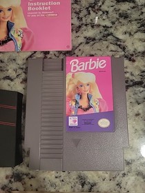 Barbie Nintendo NES con custodia e libretto testata funzionante