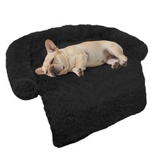 GGIB Calming Dog Bed Fluffy Plush Mat for 35.0"L x 31.0"W x 5.0"Th, Black