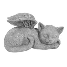 Pet Memorial Statue, Sleeping Angel Cat Sculpture, Waterproof and Sunproof, 7...