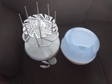 Philips Avent Microwave Bottle Sterilizer W/ Munchkin 2 Tiered Drying Rack