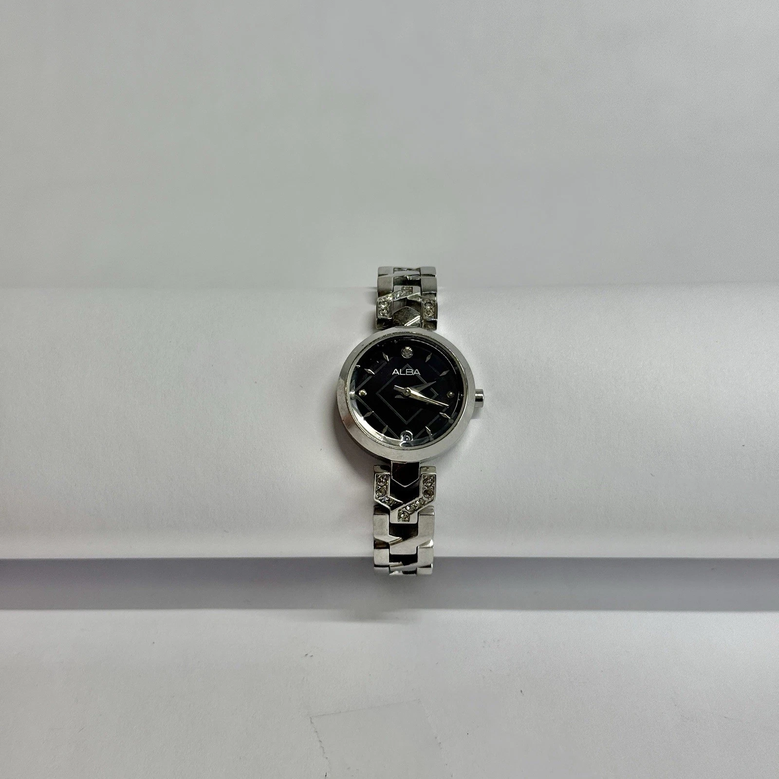 SEIKO Alba VJ22-X248 Quartz Analog Silver Tone Women Vintage Watch W535 *WORKING