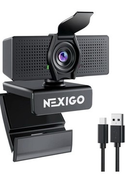 NexiGo N60 Pro 1080P Webcam with Microphone Adjustable FOV Zoom Software
