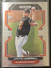 2022 Panini Prizm Draft Picks Justin Campbell #PDP37 Cleveland Guardians