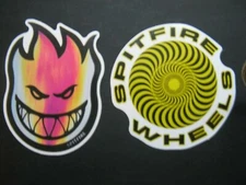 2 PASTEL SPITFIRE WHEELS new-school repro SKATE skateboard STICKERS LOT 2.5"