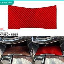 Red Carbon Fiber Center Console Storage Box Panel Cover For Cadillac XTS 2013-19