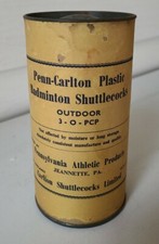 Vtg Badminton Shuttlecocks Unopened Cardboard Tin Pennsylvania Penn-Carlton
