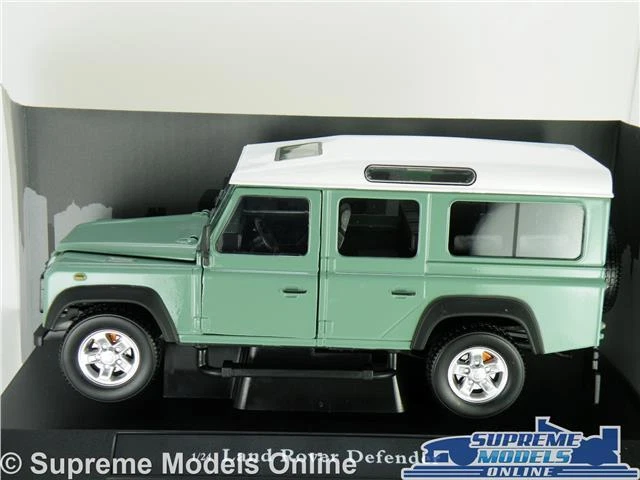 LAND ROVER DEFENDER CAR MODEL LWB GREEN 1:24 SCALE LARGE 109 LONG WHEEL BASE T3 - Image 2 of 4