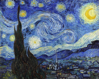 Starry Night by Van Gogh oil painting Wall Art Giclee Printed on Canvas P110