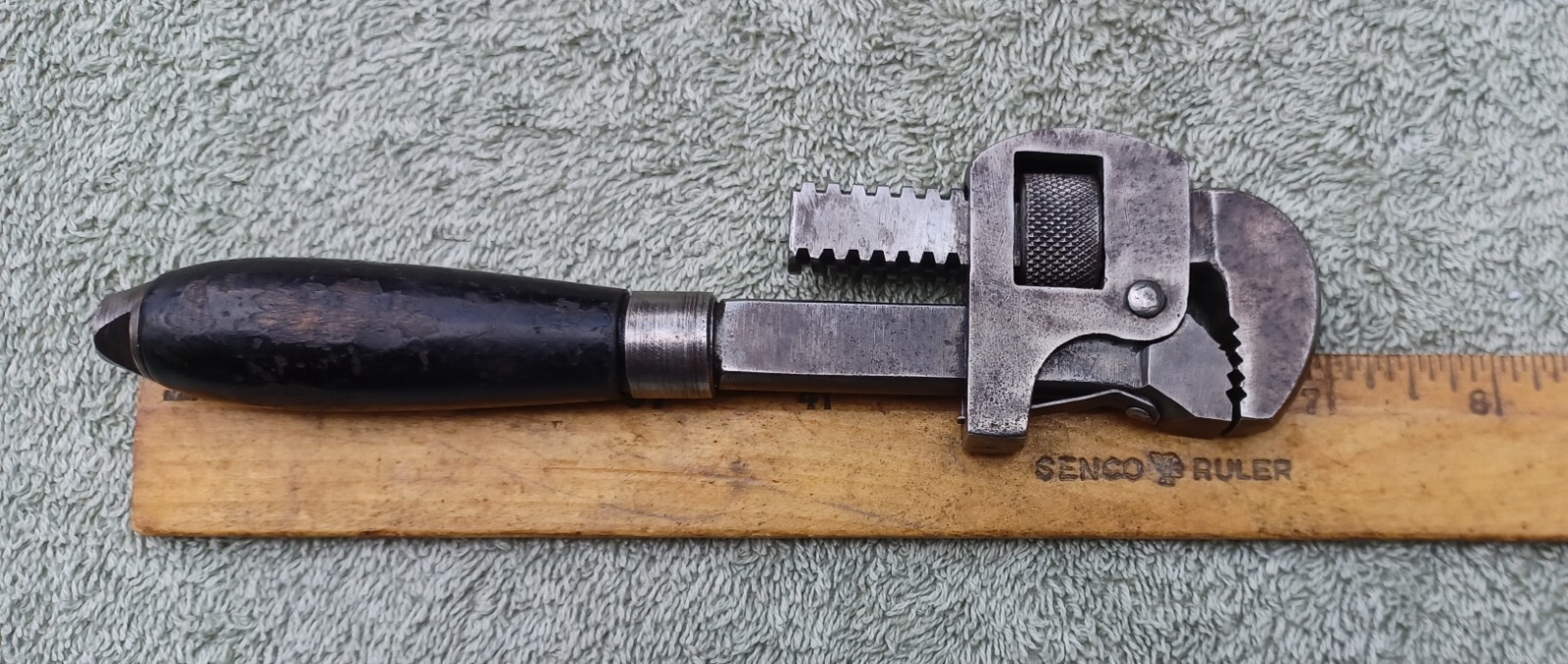 Vintage "Stillson's Wrench" 8in Pipe/Monkey Wrench Moore Drop