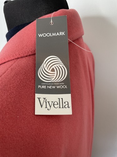Viyella womens coral pure new wool vintage blazer jacket size 12 #VN112 - Picture 4 of 9