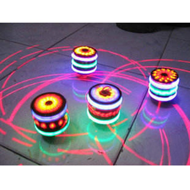 light up musical spinning top