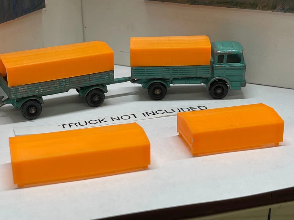 Caja de cerillas Nº1 y Nº2 Mercedes camión y remolque dosel vehículos no incluidos Foto 2 de 4