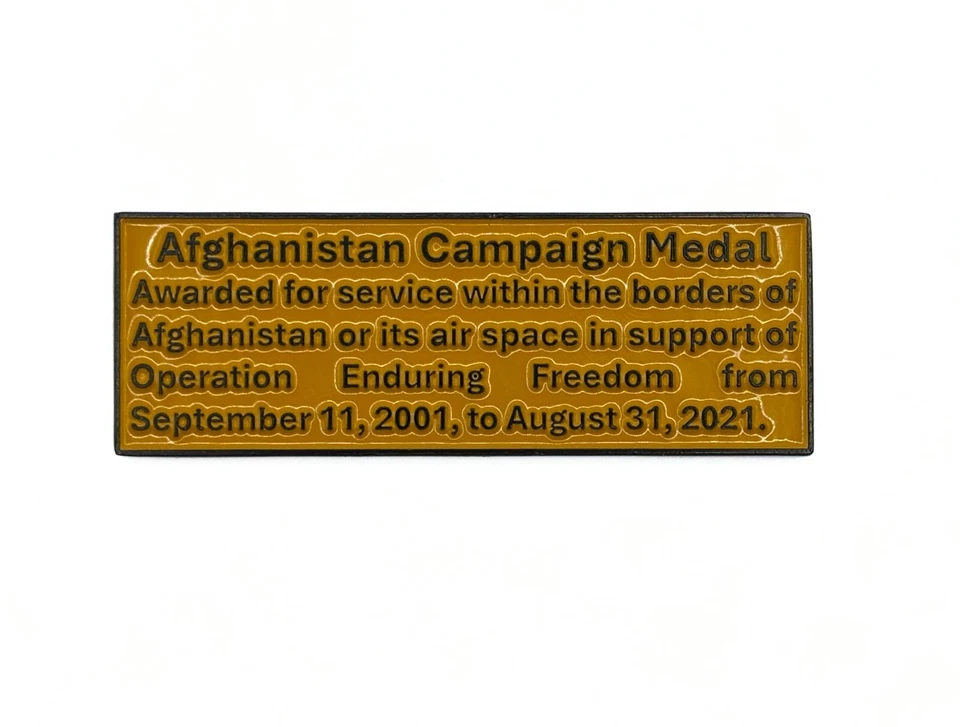 Afghanistan Veteran Challenge Coin - Campaign Ribbon - Image 2 of 4