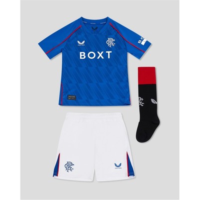 Castore Kids Rangers Home Minikit 2024 2025 Infants Domestic Clothing Set Crew