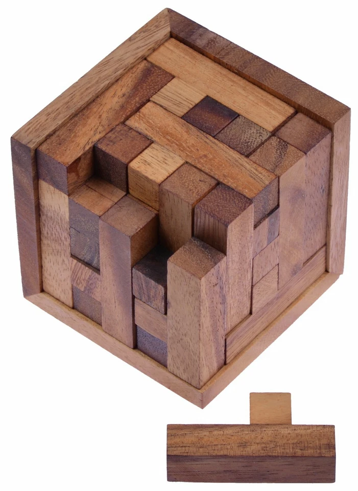 LOGOPLAY HOLZSPIELE Packwürfel 125-3D Cube S - 3D Puzzle - Knobelspiel mit 25 Bausteinen