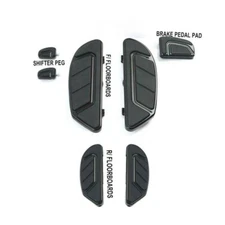 Black Footboard Brake Pedal Shifter Pegs For Harley Toiuring Road Glide 1986-Up