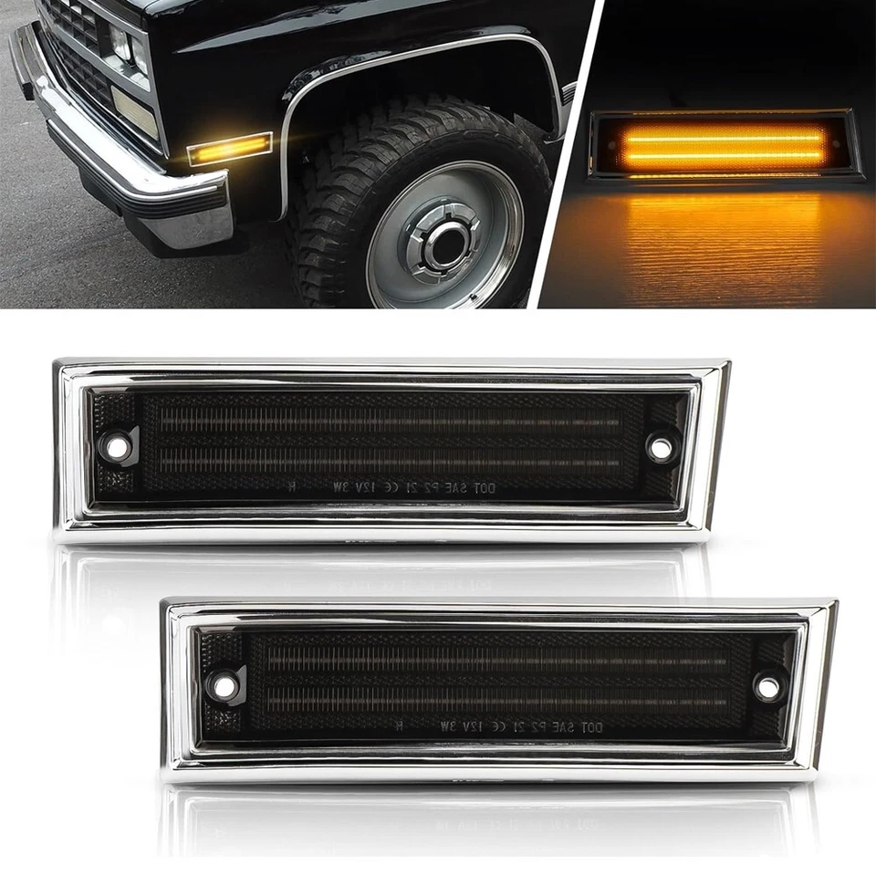 LED Side Marker Lights for 1981-1991 for 1981-1991 Chevy/GMC C/K 1500 2500 C10 - Image 2 of 4