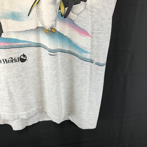 Vintage 90s Habitat T Shirt Penguins All Over Print 1992 Size X-Large XL Mens - Picture 9 of 24