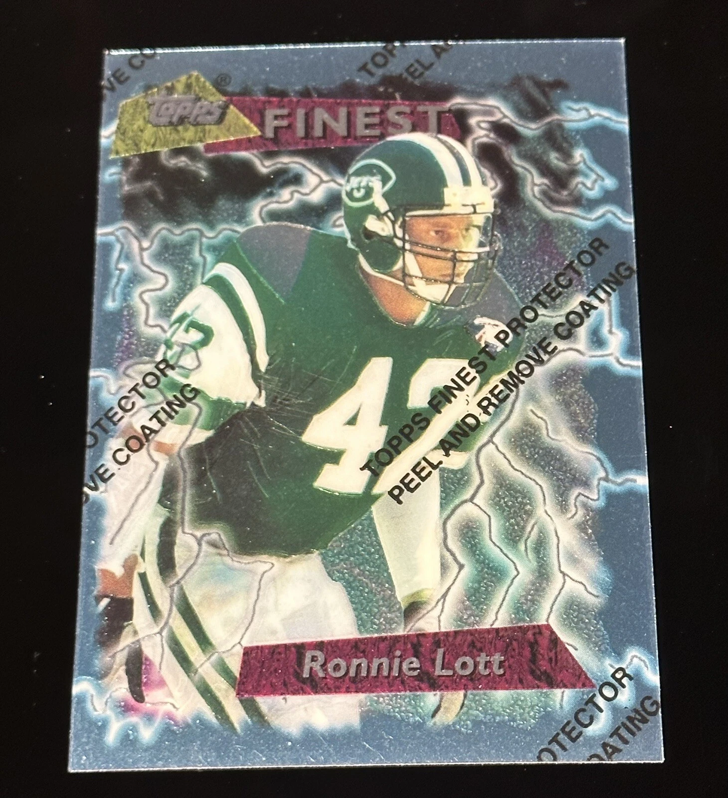 1995 Topps Finest Ronnie Lott Refractor #44 | NY Jets 49ers HOF