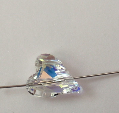 1 Swarovski  Kristall Perlen Wild Heart Bead CRYSTAL AB 17mm Art. 5743 Herzperle