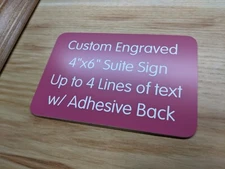 Custom Engraved 4x6 Pink Office Wall Sign | She Shed Office Small Business Signs