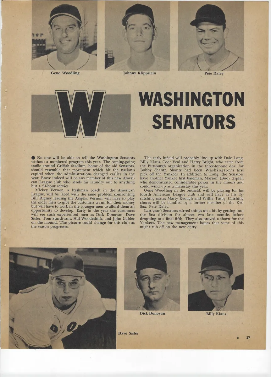 1960 washington senators