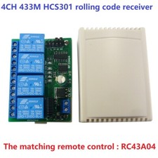 433M 4CH Remote Keyless Entry Controller Code Remote Control Keyfob Transmitter