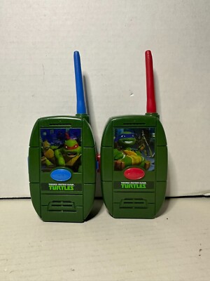 Pair of Viacom Teenage Mutant Ninja Turtles Two-Way Radio Walkie Talkies Green